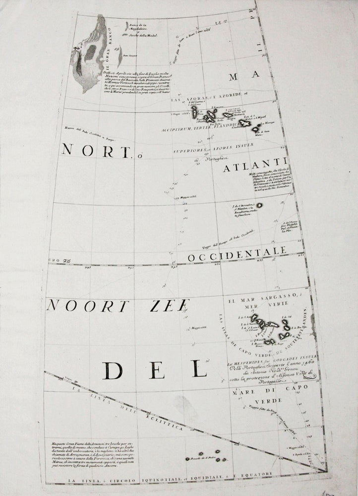 Item #101110 Untitled Globe Gore. V. Azores/ Cape Verde Islands/ Portugal/ Grand Banks. CORONELLI.