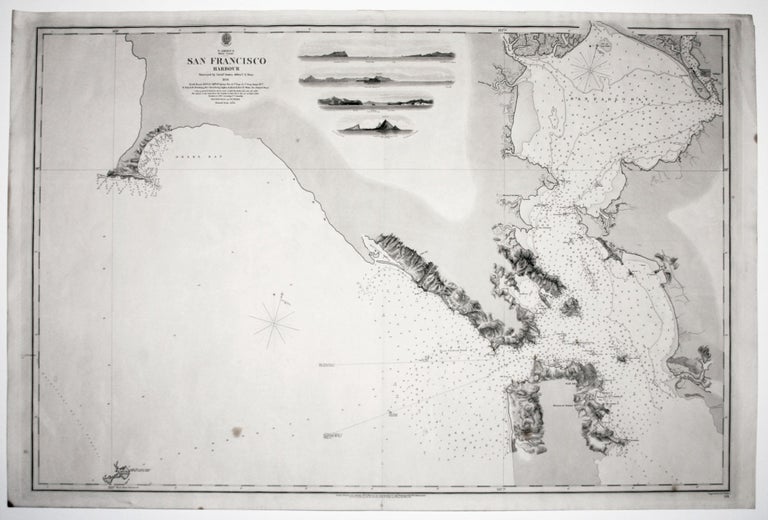 Item #10630 N. America West Coast San Francisco HarbourSurveyed by Lieut. James Alden U. S Navy 1856. BRITISH ADMIRALTY.