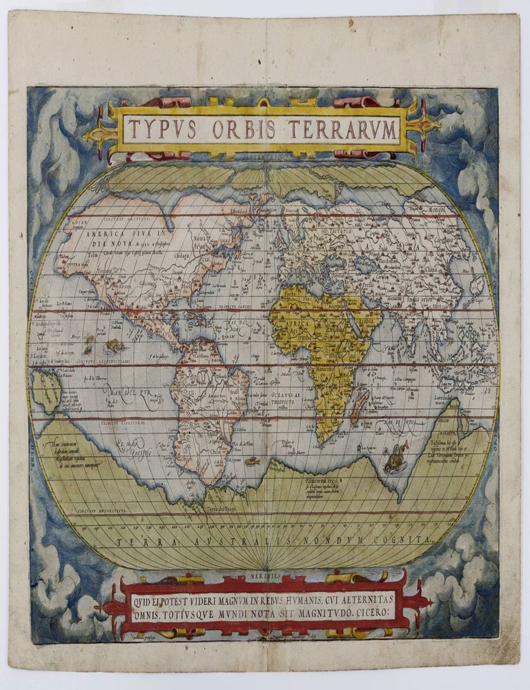 Typvs Orbis Terrarvm | A. ORTELIUS | Fine original color, slightly ...