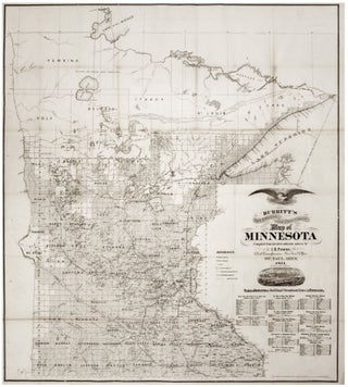 Item #11106 Burritt's Sectional and Township Map of Minnesota Compiled from the latest authentic...