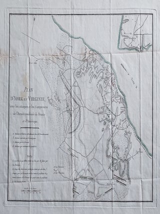 Item #7623 Plan d’ York en Virginie avec les attaques et les Campemes de l’Armee combinee de...