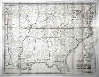 Item #8914 Perrine's New Topographical War Map of the Southern States Taken from the latest...