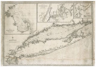 Item #9776M Large, Untitled Chart of Long Island Sound, the Connecticut Shoreline, New York City...